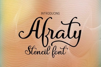 Afraty Stencil Font for Graphic Design Projects