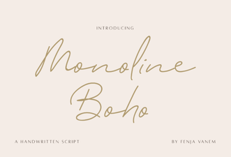 Design with Creative Monoline Boho Fonts